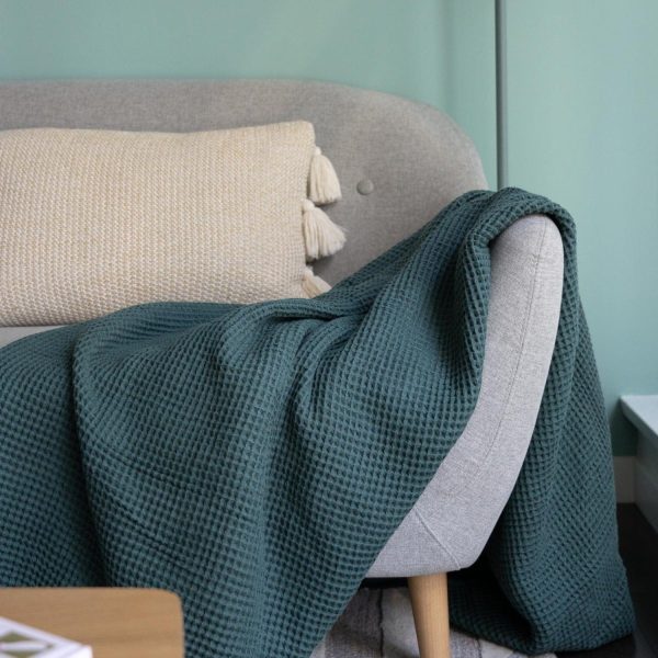 Organic Waffle Throw Blanket Online now