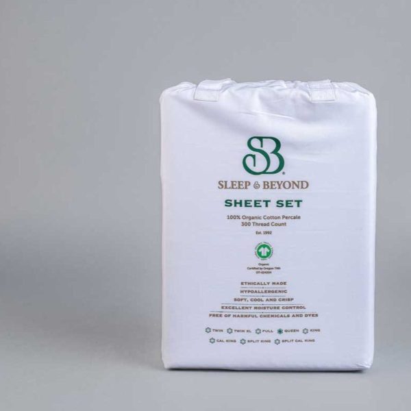 100% Organic Cotton Percale Sheet Set Discount - Image 5