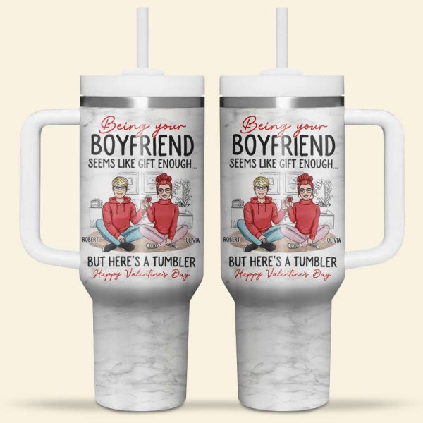 Couple Cheering,  Personalized Tumbler Handle, Gifts For Couple Online Sale - Image 4