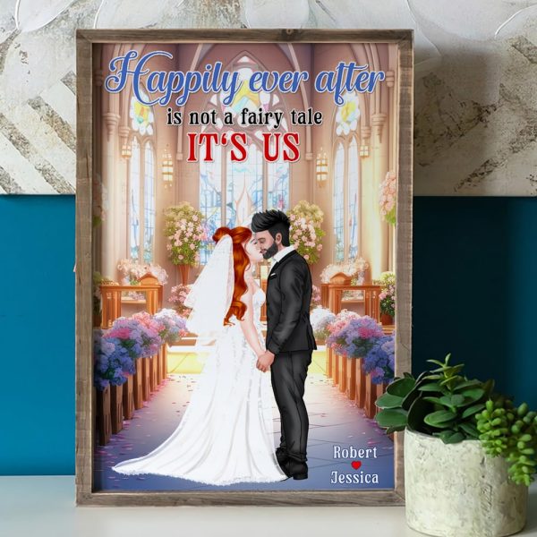 Happily Ever After Is Not A Fairy Tale-Personalized Canvas Print- Couple Gift Discount - Image 2
